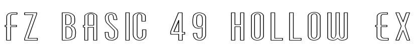 FZ BASIC 49 HOLLOW EX Font Image