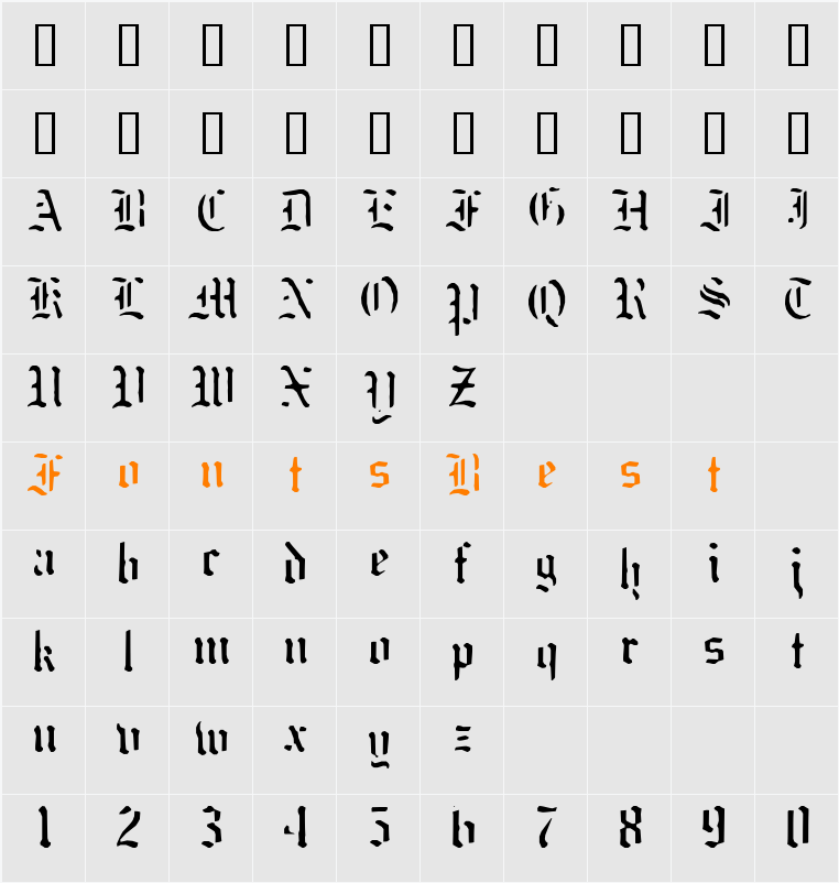 JI-Shmuck Character Map