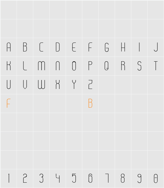 Stromlinie Character Map