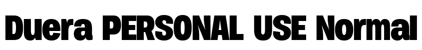 Duera PERSONAL USE Normal Font Image
