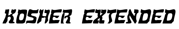 Kosher Extended Font Image