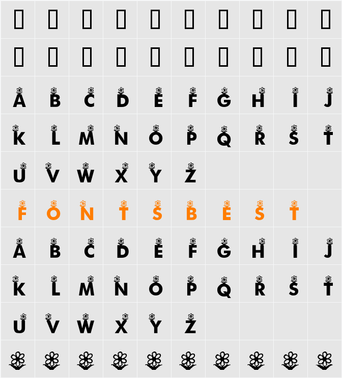 KR First Bloom Character Map