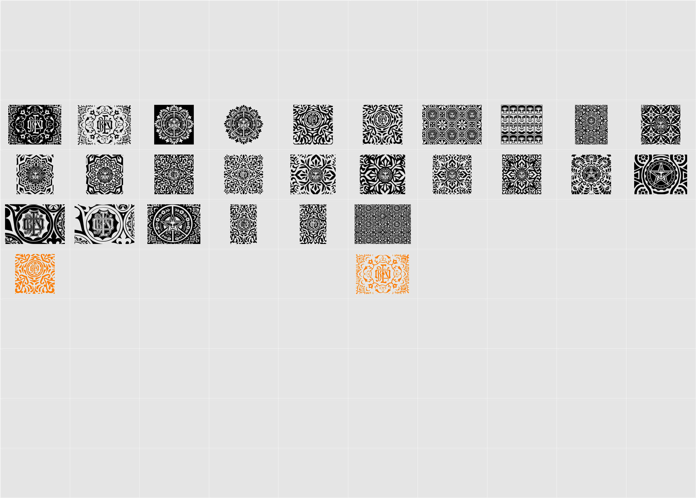 ObeyPatterns Character Map