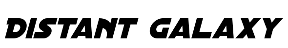 Distant Galaxy Font Image