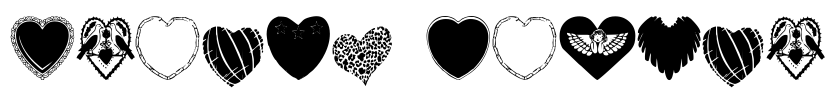 Hearts Galore Font Image