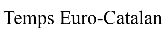 Temps Euro-Catalan Font Image