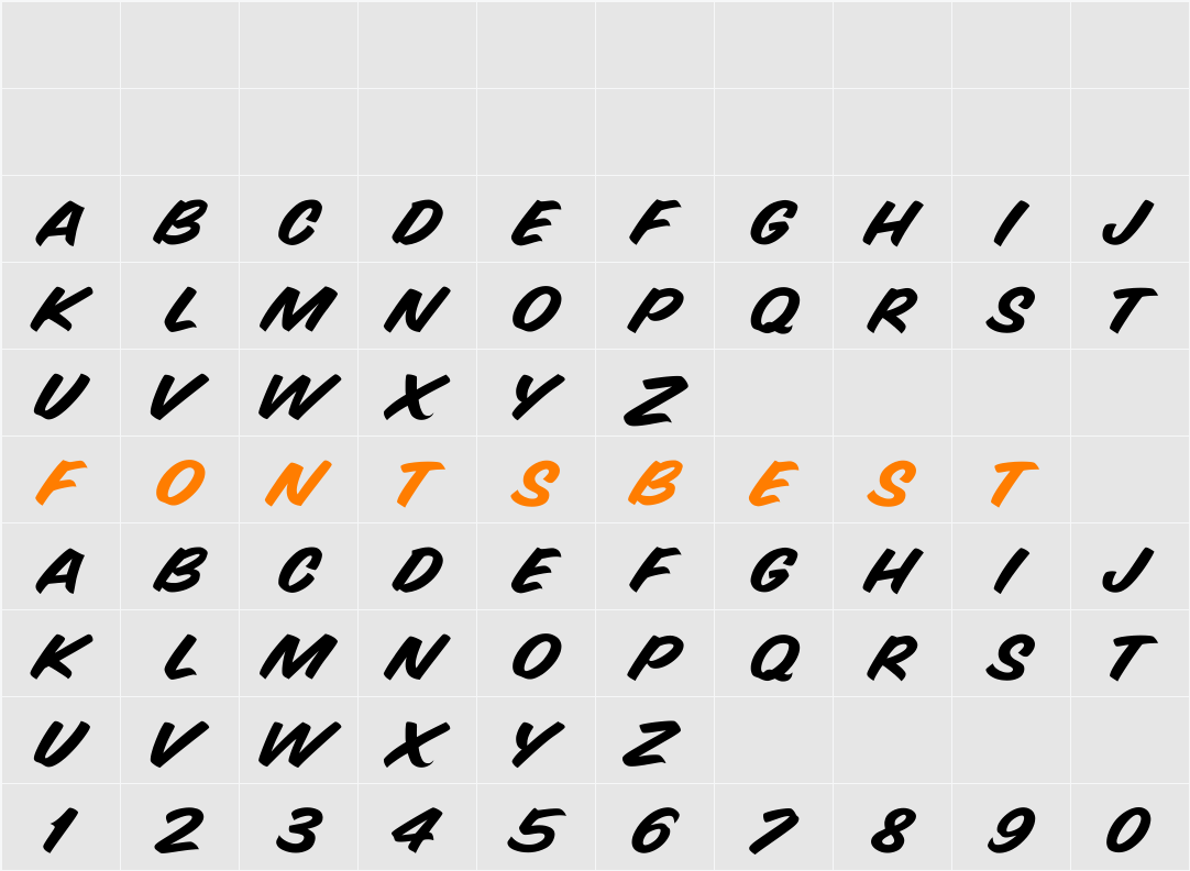 SnyderSpeed Wd Character Map