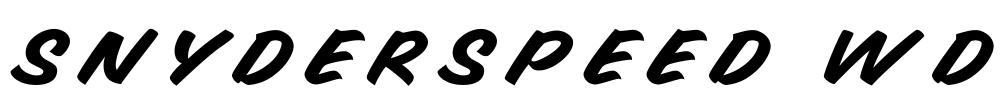SnyderSpeed Wd Font Image