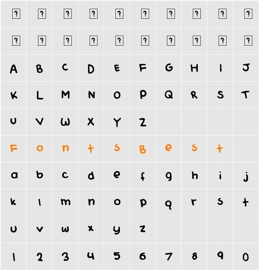 Lemons Can Fly Character Map