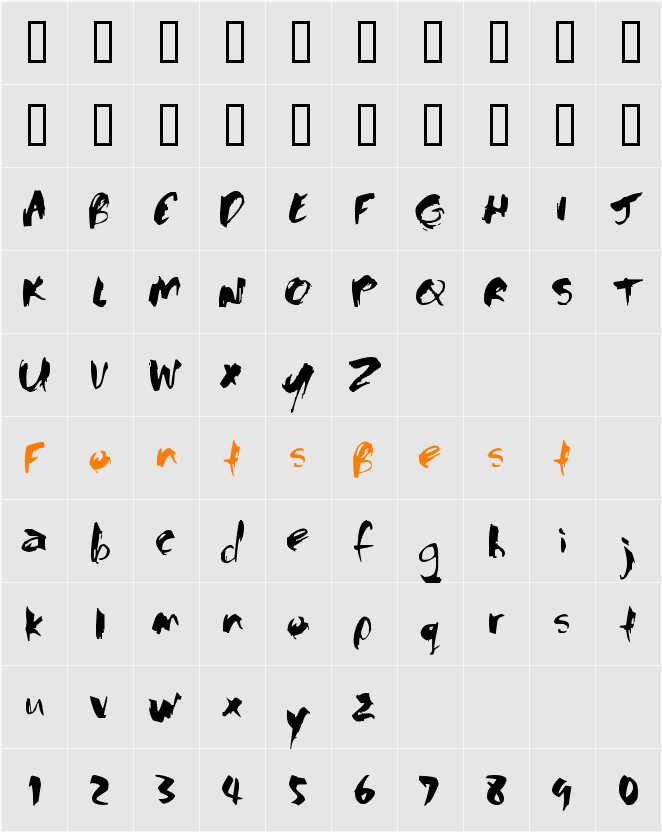 VNI-Thufapfan Character Map