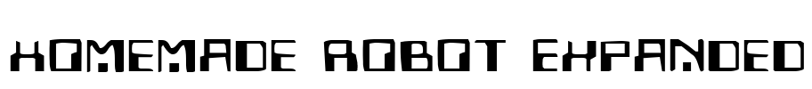 Homemade Robot Expanded Font Image