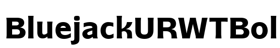 BluejackURWTBol Font Image