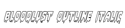 Bloodlust Outline Italic