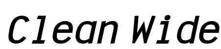 Clean Wide Font Image