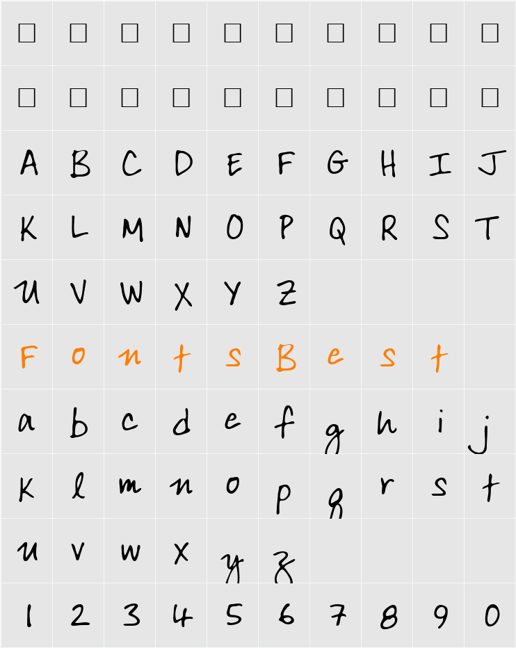 Lumpy Character Map