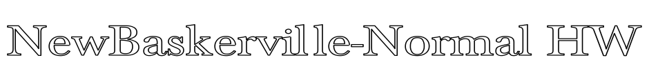 NewBaskerville-Normal HW Font Image