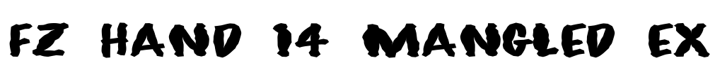FZ HAND 14 MANGLED EX Font Image