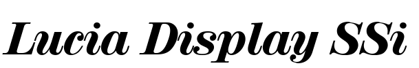 Lucia Display SSi Font Image