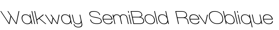 Walkway SemiBold RevOblique Font Image