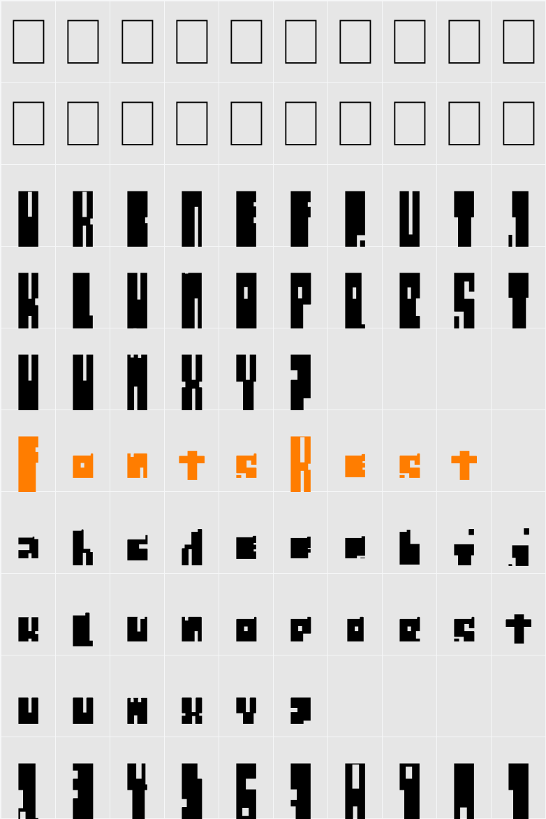 Regulus Cubiculus Character Map