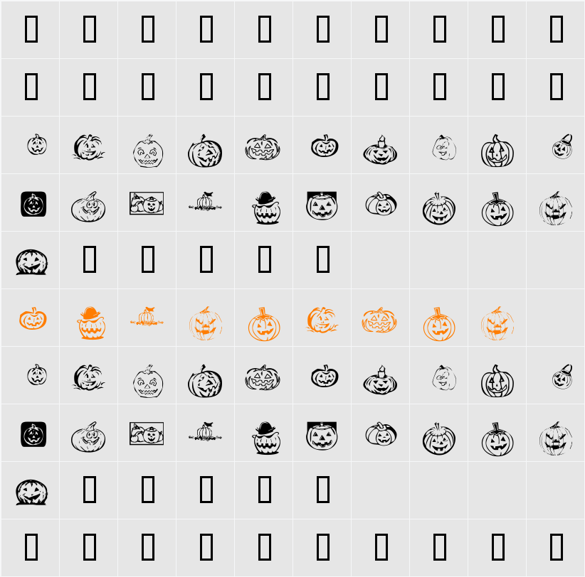 KR Pick A Pumpkin Character Map