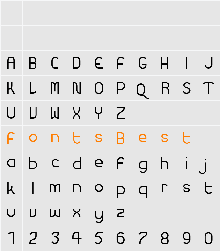 Futurex Simplex Character Map
