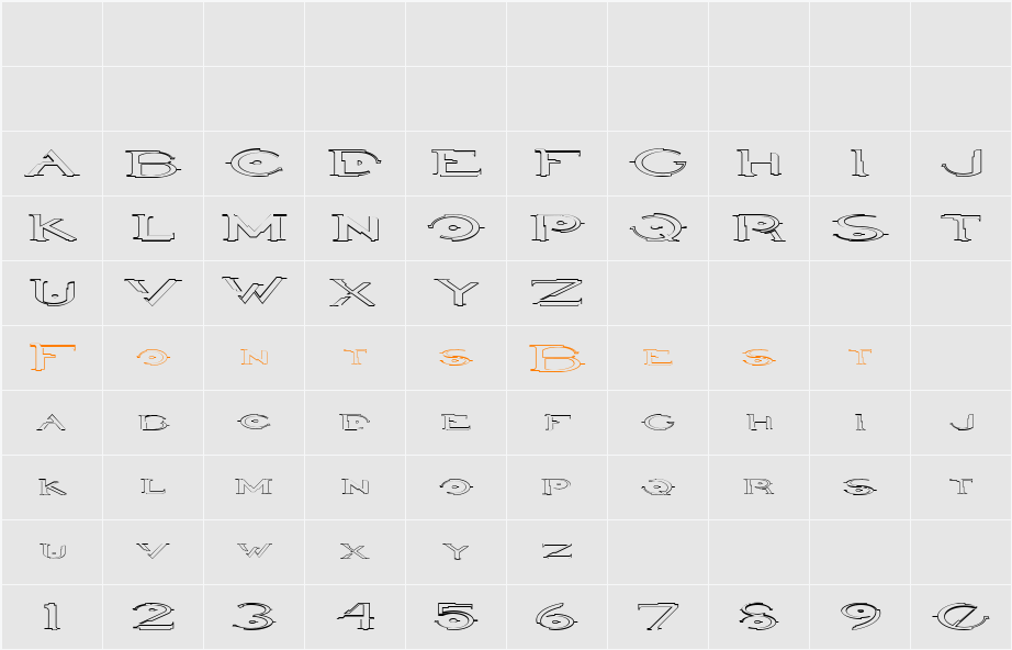 Halo Outline Character Map