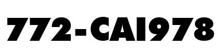 772-CAI978 Font Image