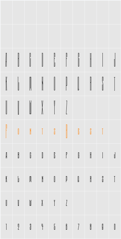 Scaffold Character Map
