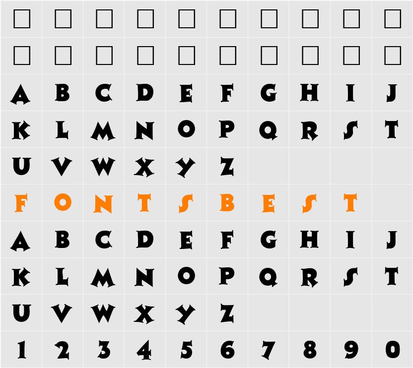 Tristan Character Map