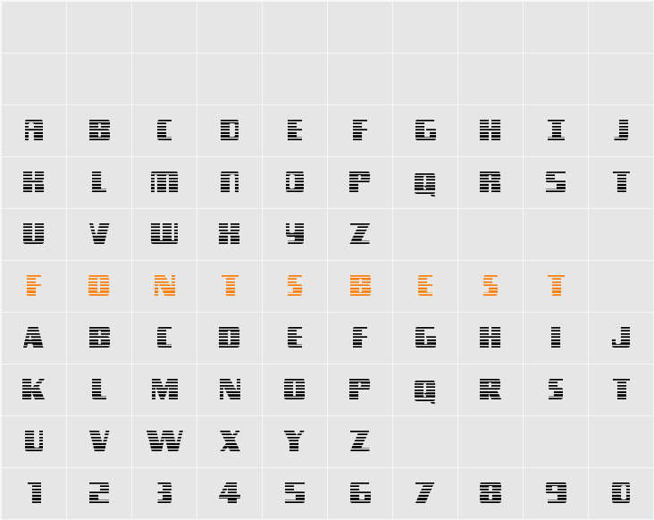 Typhoon Gradient Character Map