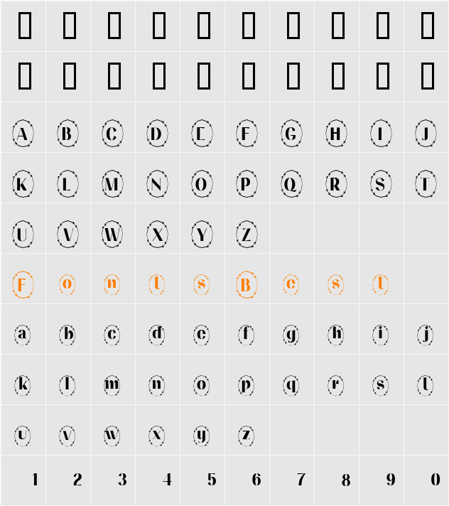 Qintar Character Map