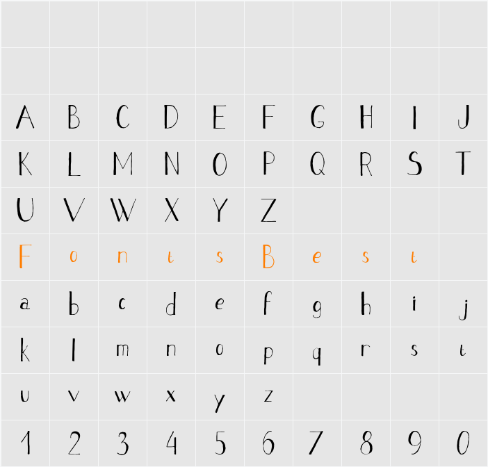 Stripe black Character Map