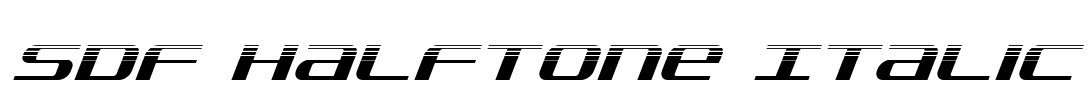 SDF Halftone Italic Font Image