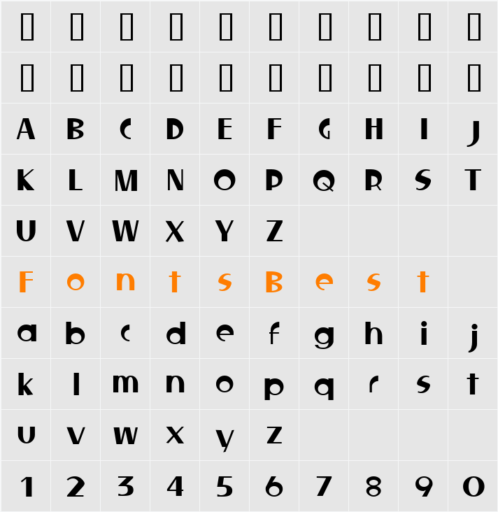 Locked Window Character Map