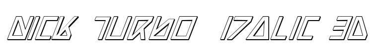 Nick Turbo  Italic 3D