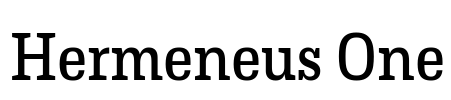 Hermeneus One Font Image