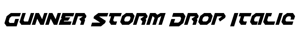 Gunner Storm Drop Italic