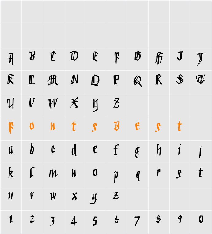 VeryBrokenFrax Character Map