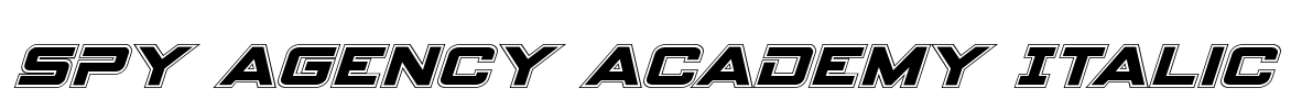 Spy Agency Academy Italic Font Image
