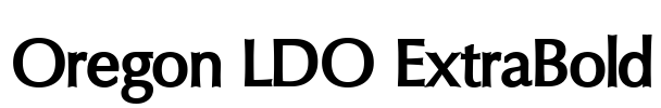Oregon LDO ExtraBold Font Image
