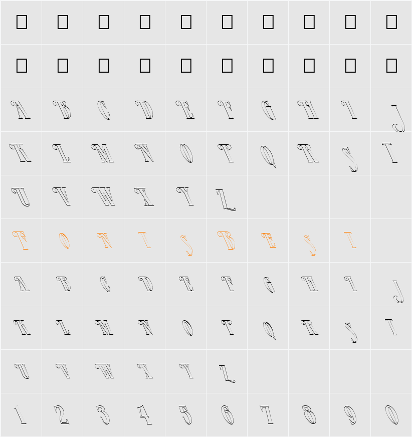 FZ JAZZY 23 HOLLOW LEFTY Character Map