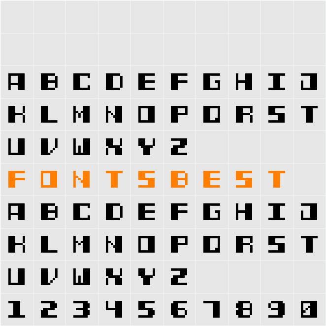 Power Pixel-7 Character Map