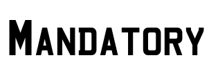 Mandatory Font Image