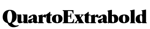 QuartoExtrabold Font Image