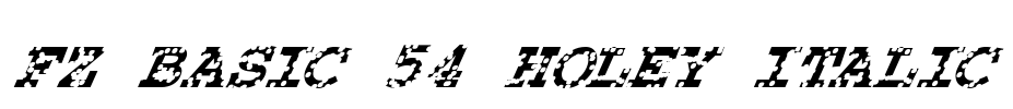 FZ BASIC 54 HOLEY ITALIC Font Image