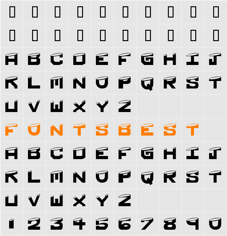 Shaved Character Map