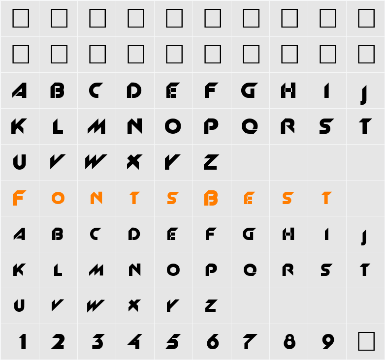 ROSSALYN Character Map