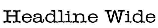 Headline Wide Font Image