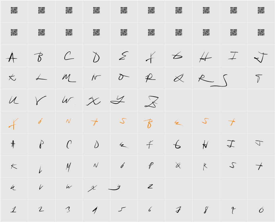 ForSale Character Map